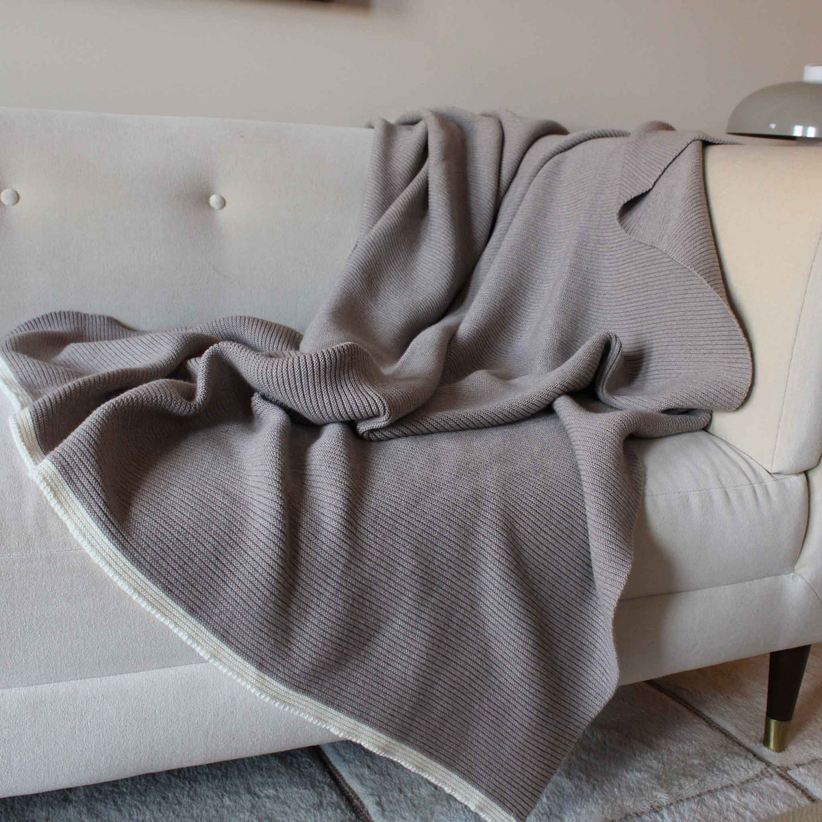 in2green Eco Throw 100% Merino Wool Sustainable Knit Solid Textured Throw Blanket - Wool Links