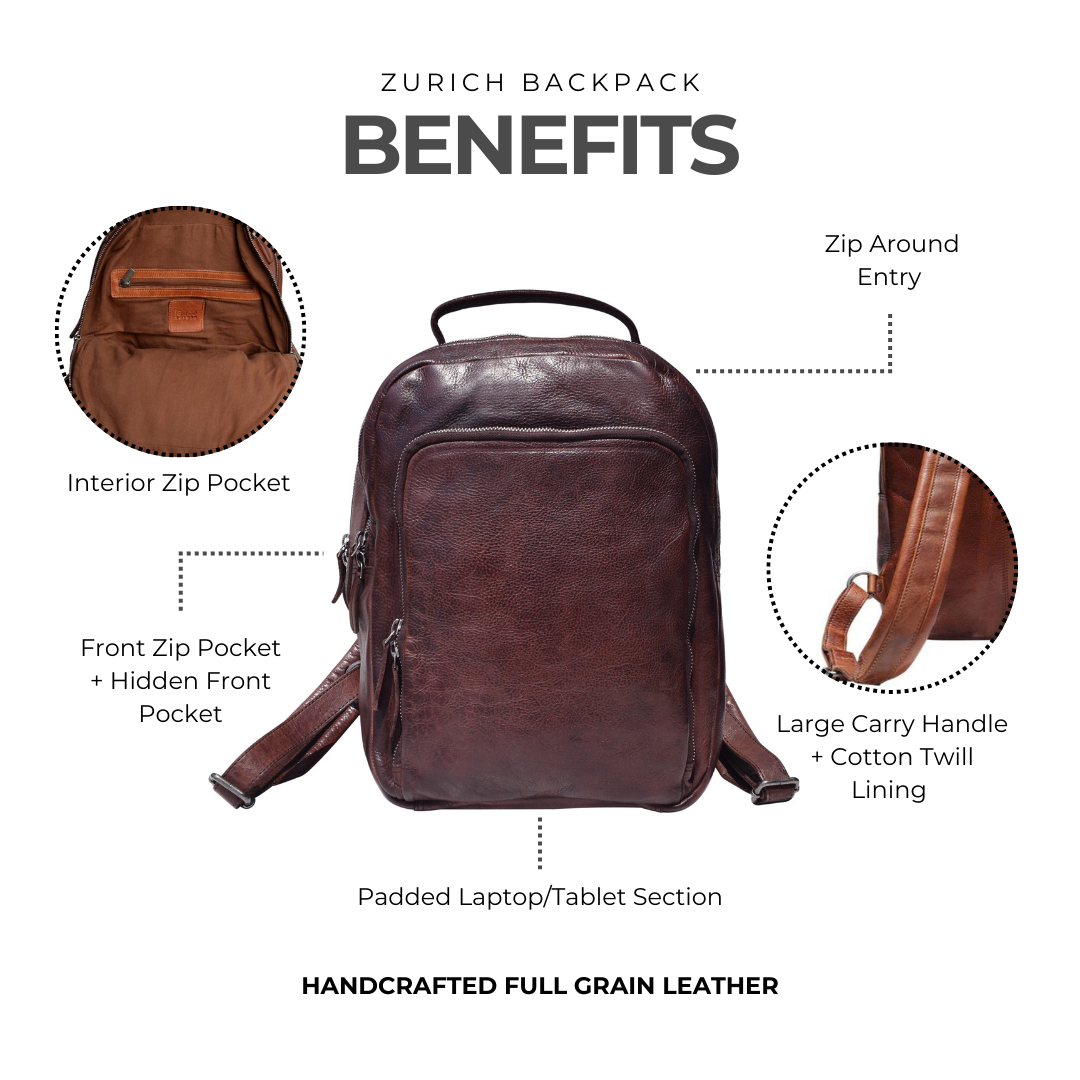 Zurich Leather Backpack - Latico Leathers