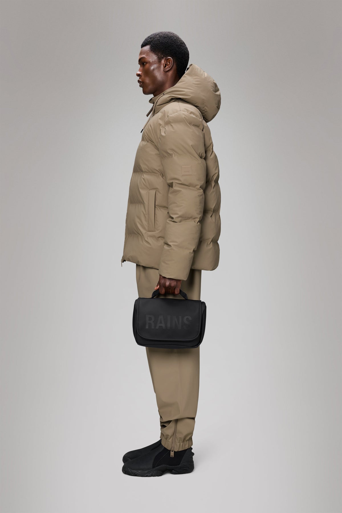 RAINS Texel Wash Bag Black Wash Bag