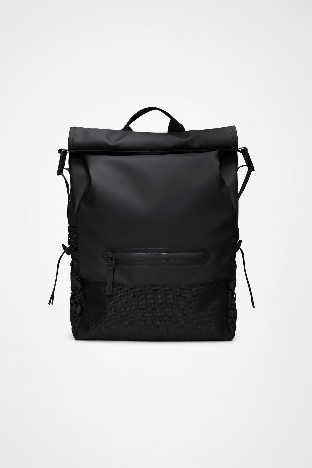 RAINS Trail Mountaineer Rolltop Black Backpack