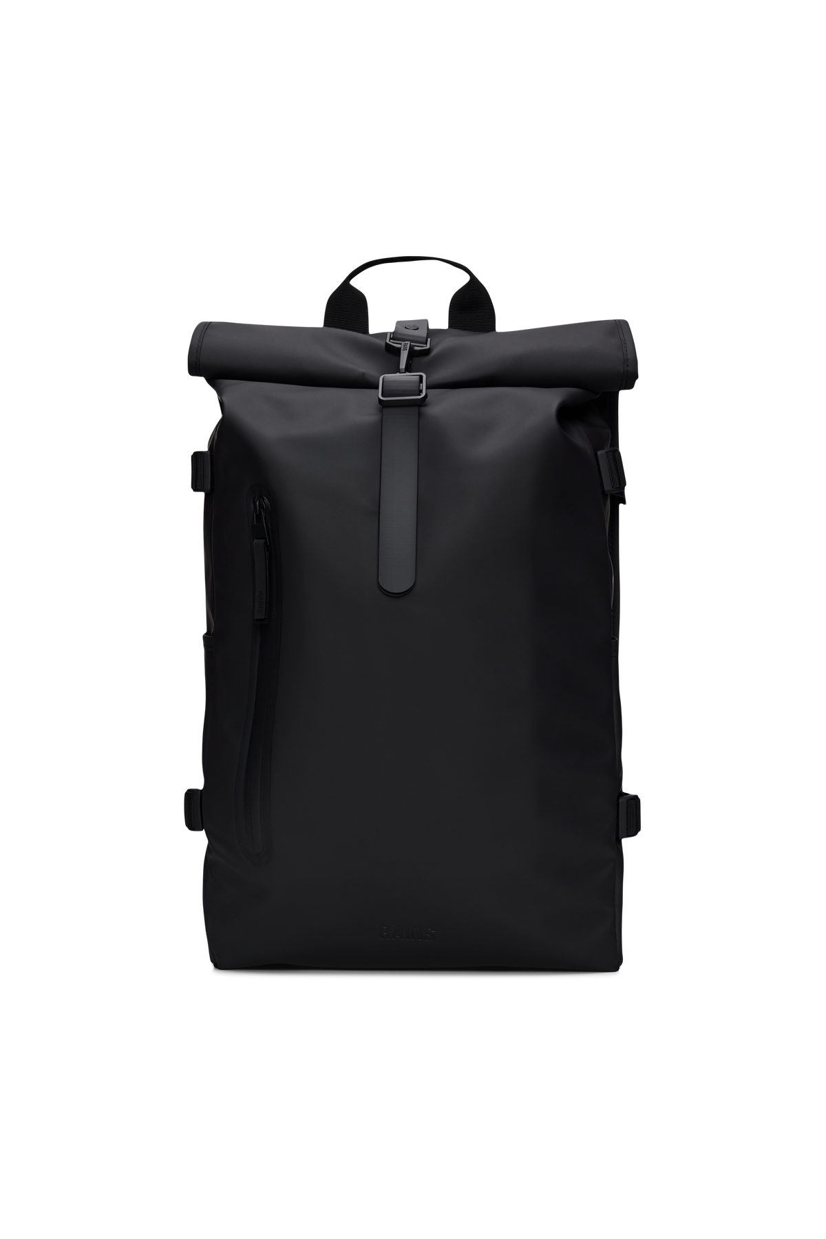 RAINS Rolltop Rucksack Large Black 28L H63 x D14 x W32 cm Backpack