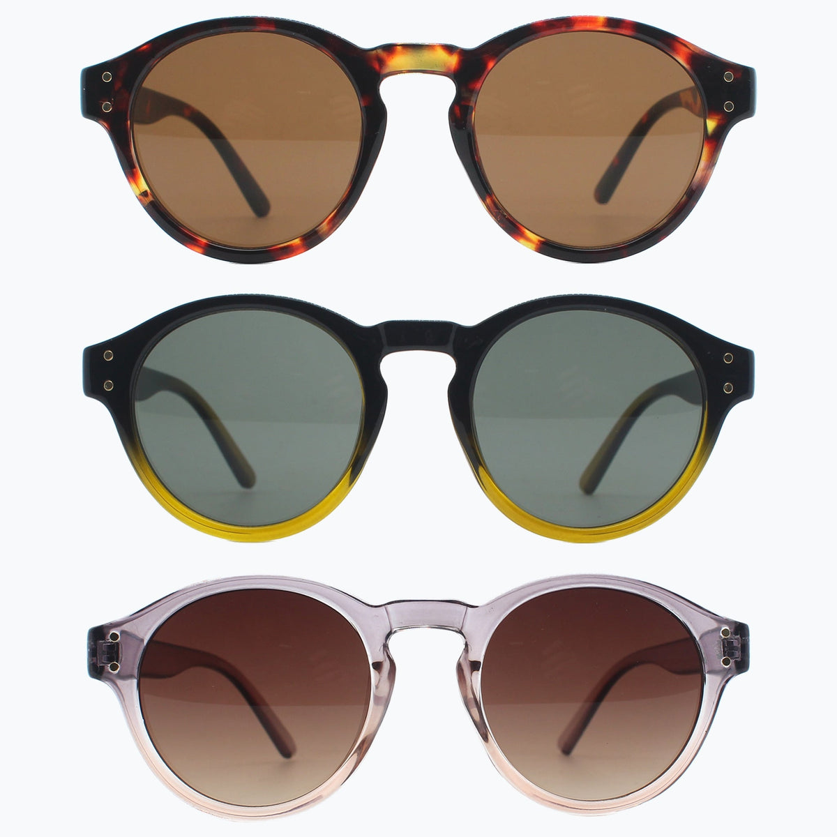 Jaxy Sunset Theory — Retro Round sunglasses in Black