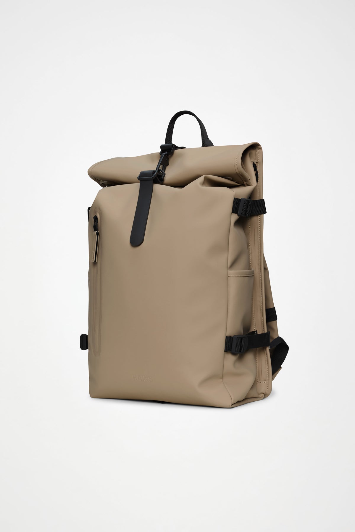 RAINS Rolltop Rucksack Large Beige 23L H63 x D14 x W32 cm Backpack