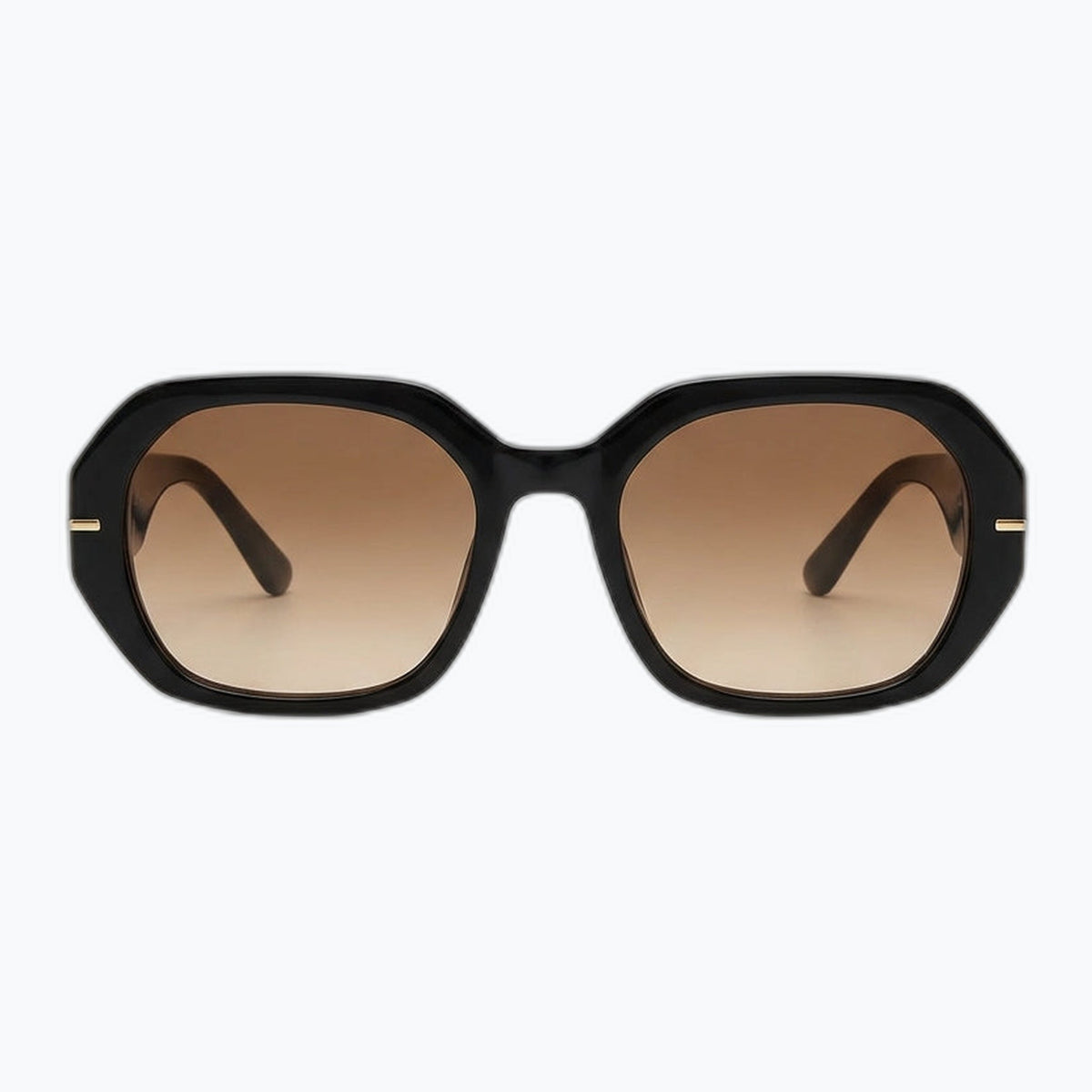 Jaxy The Regent in Black — Square sunglasses