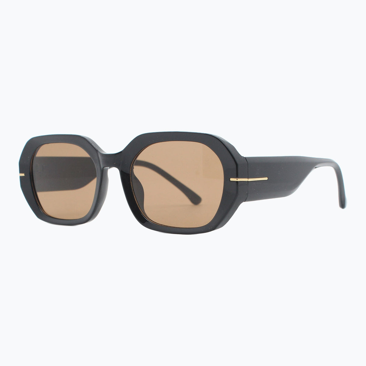 Jaxy The Regent Square sunglasses — side view #Color_Black