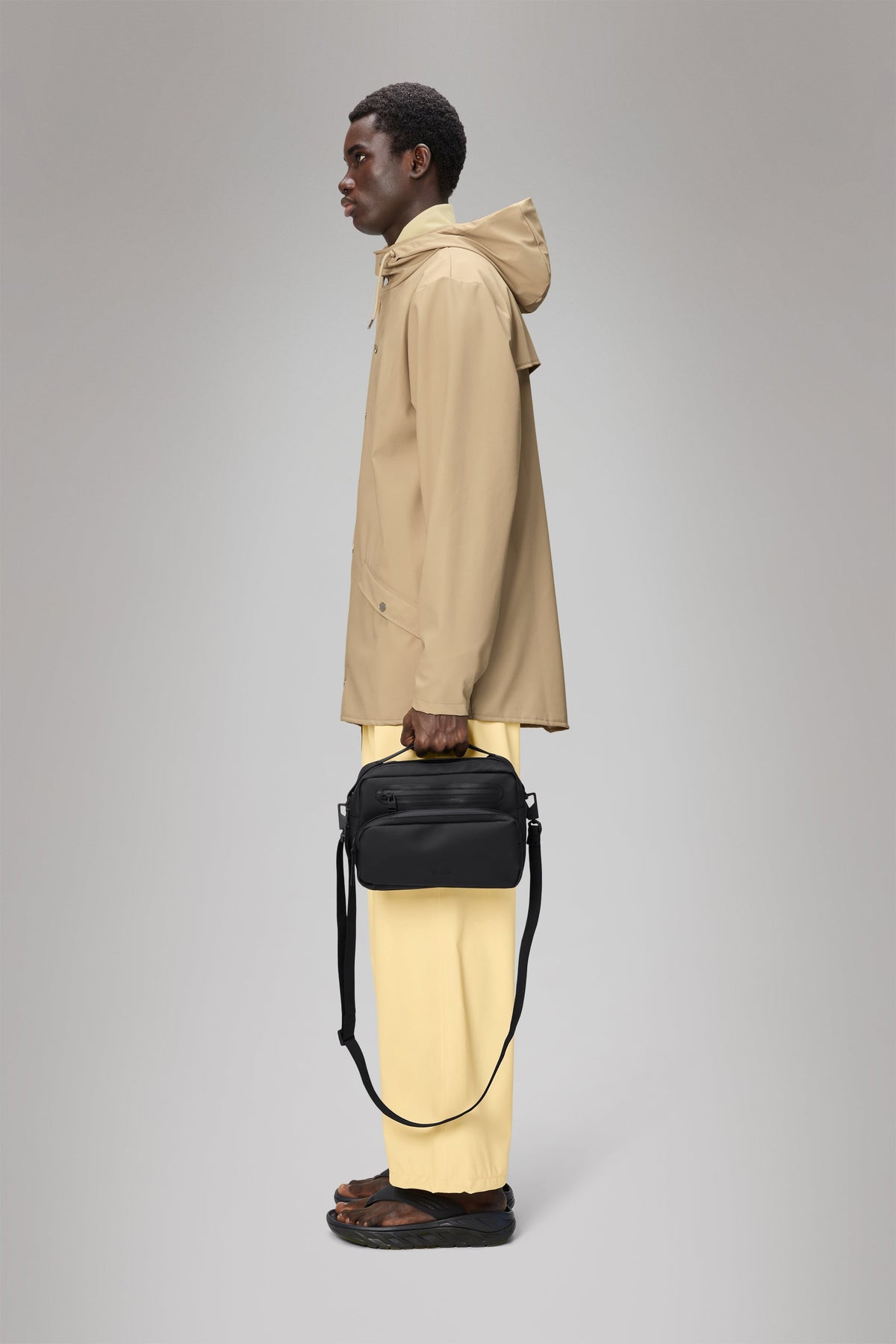 RAINS Cargo Box Bag Black Crossbody