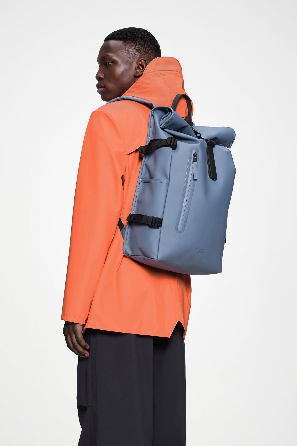 RAINS Rolltop Rucksack Large Blue Dusk 28L H63 x D14 x W32 cm Backpack