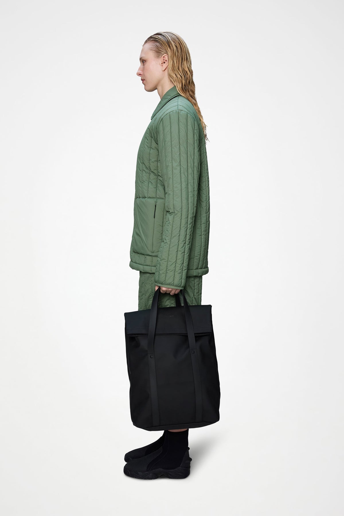 RAINS 2 Way Tote Backpack Black 15L H58 x D12 x W33 cm Backpack
