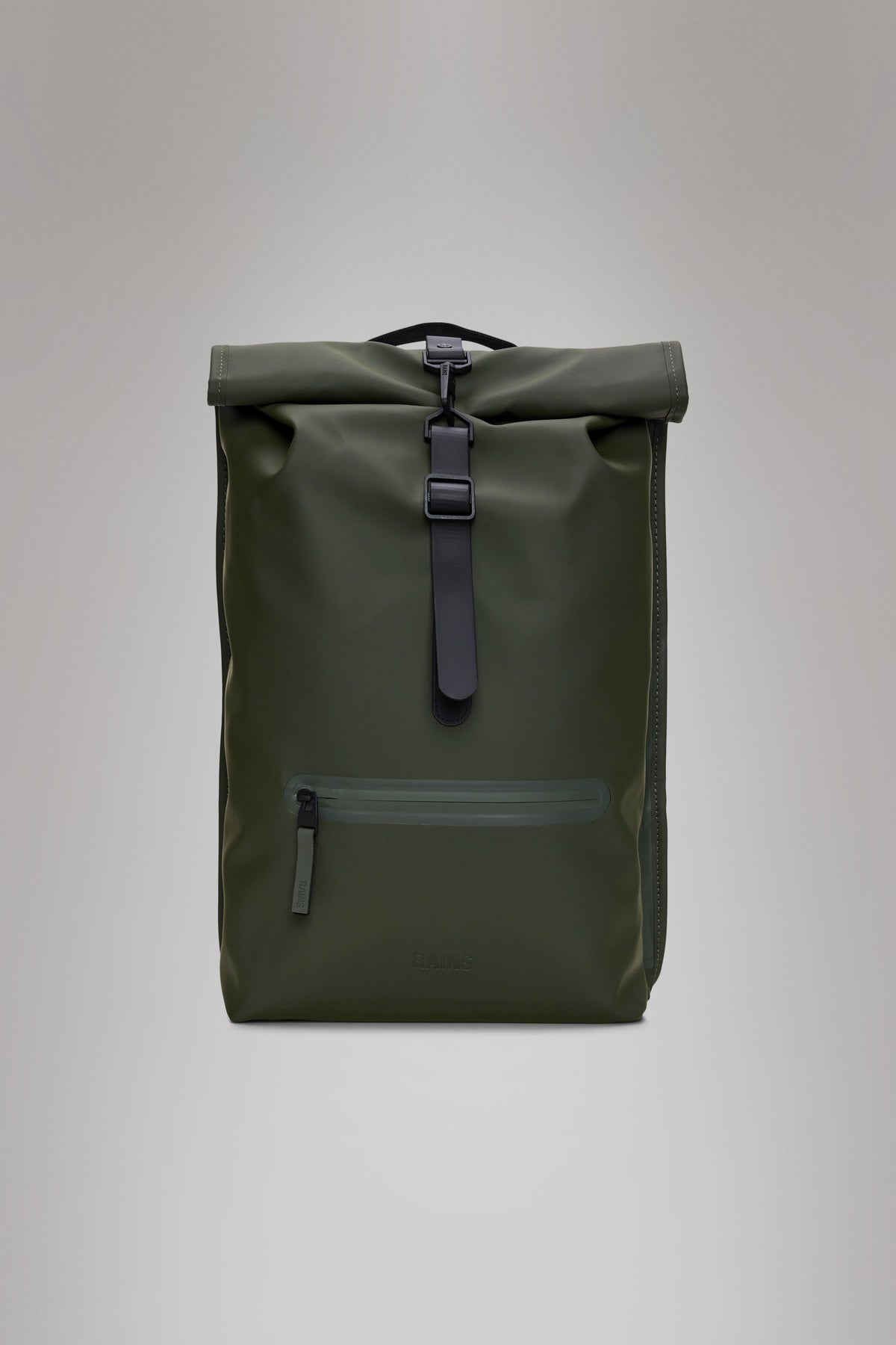 RAINS Rolltop Rucksack Green 17L H48 x D11 x W32 cm Backpack