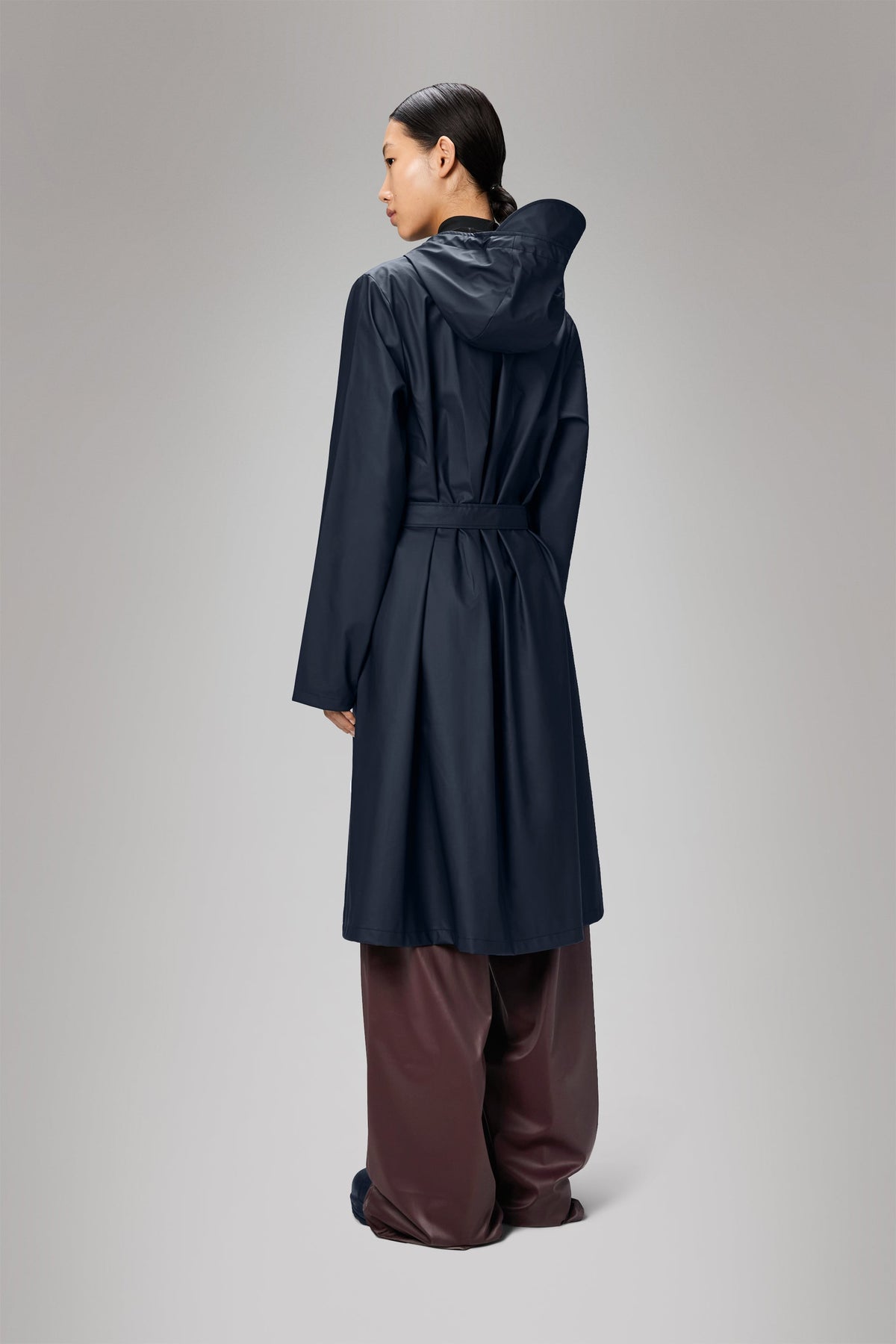 RAINS A-Line Longer W Jacket Navy Jacket