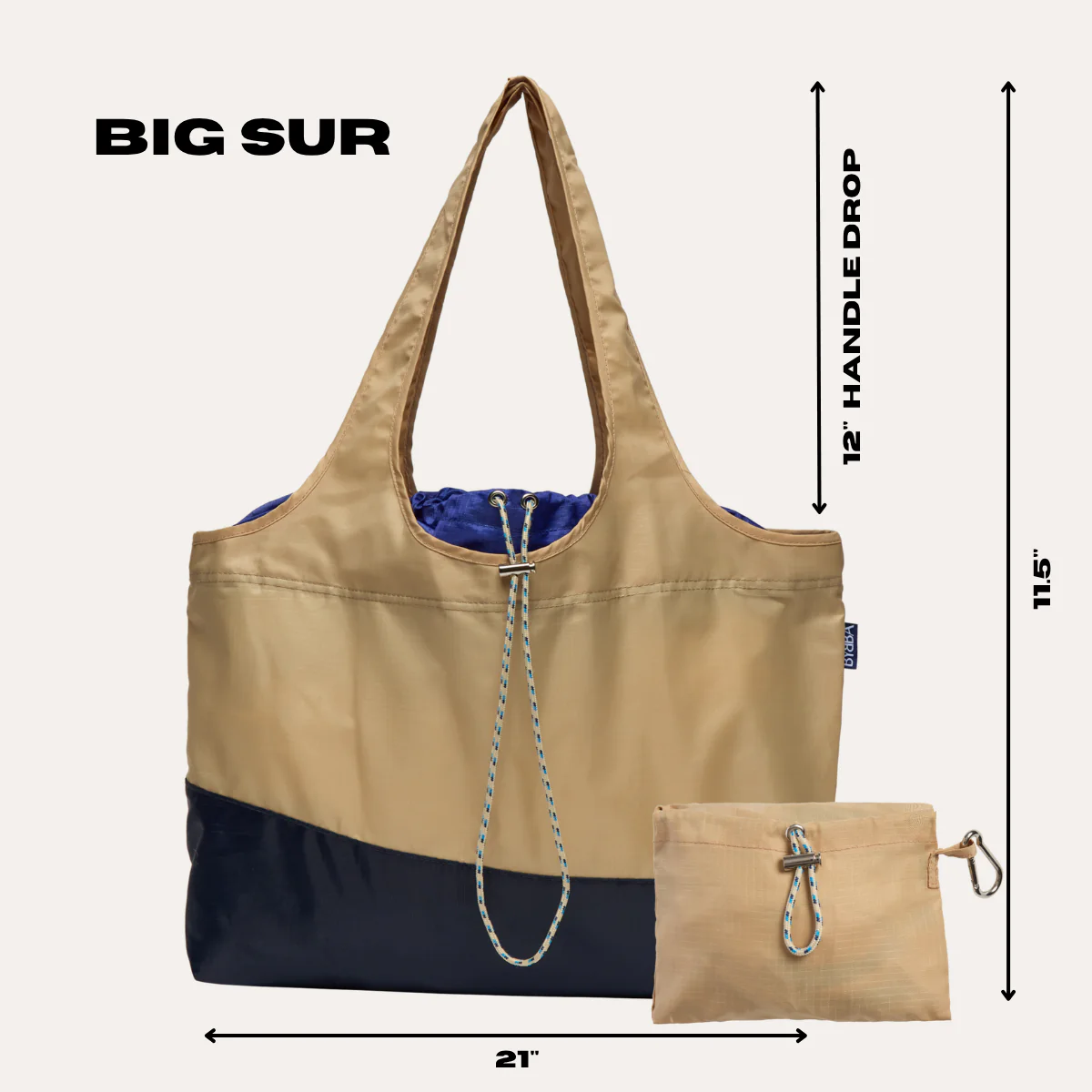 THE BIG SUR PACKABLE TOTE BAG / SAND