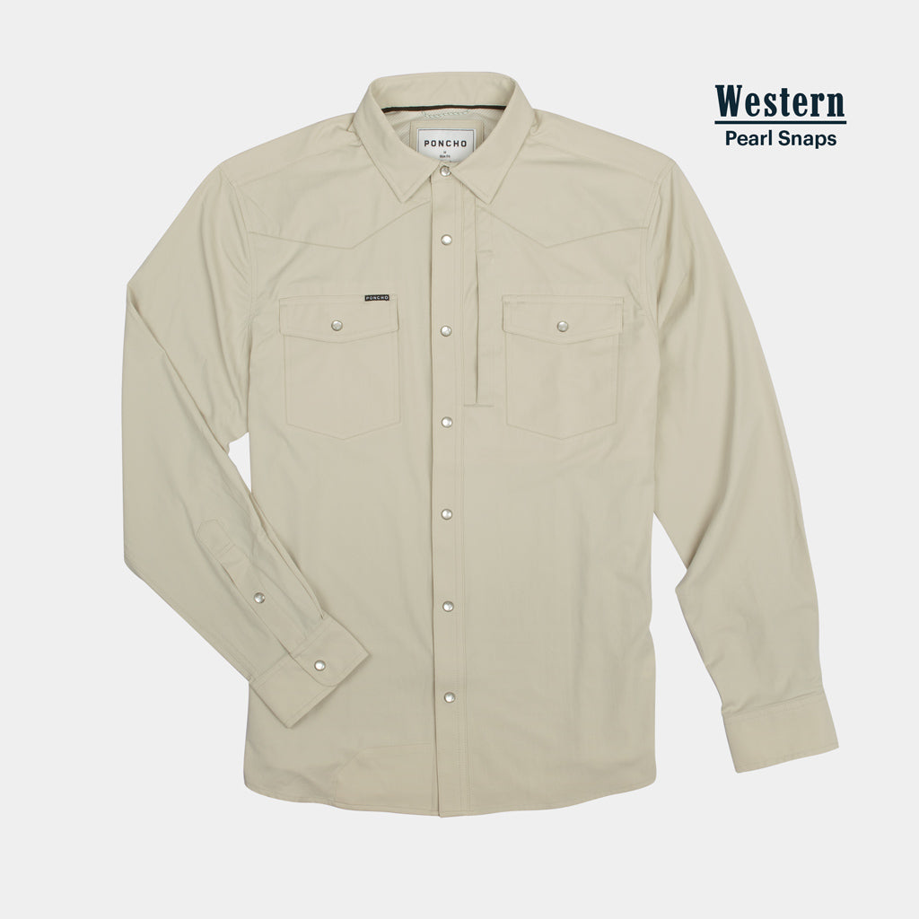 long sleeve tan western shirt 