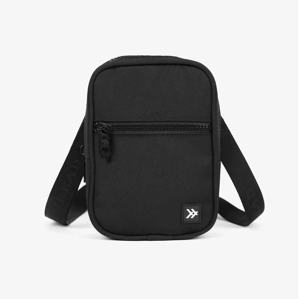 Thread® Black crossbody bag with adjustable jacquard strap