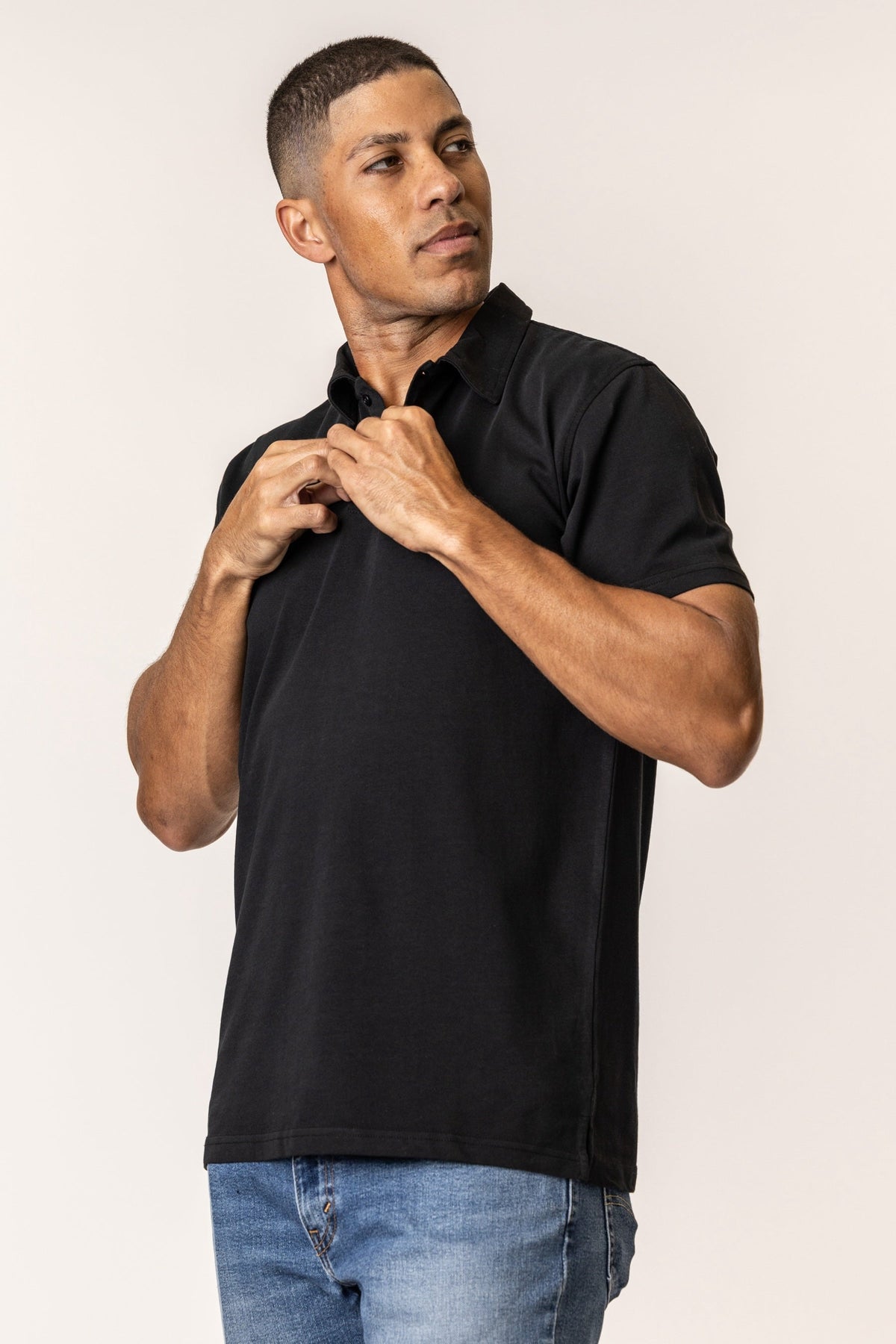 black men's polo#color_black