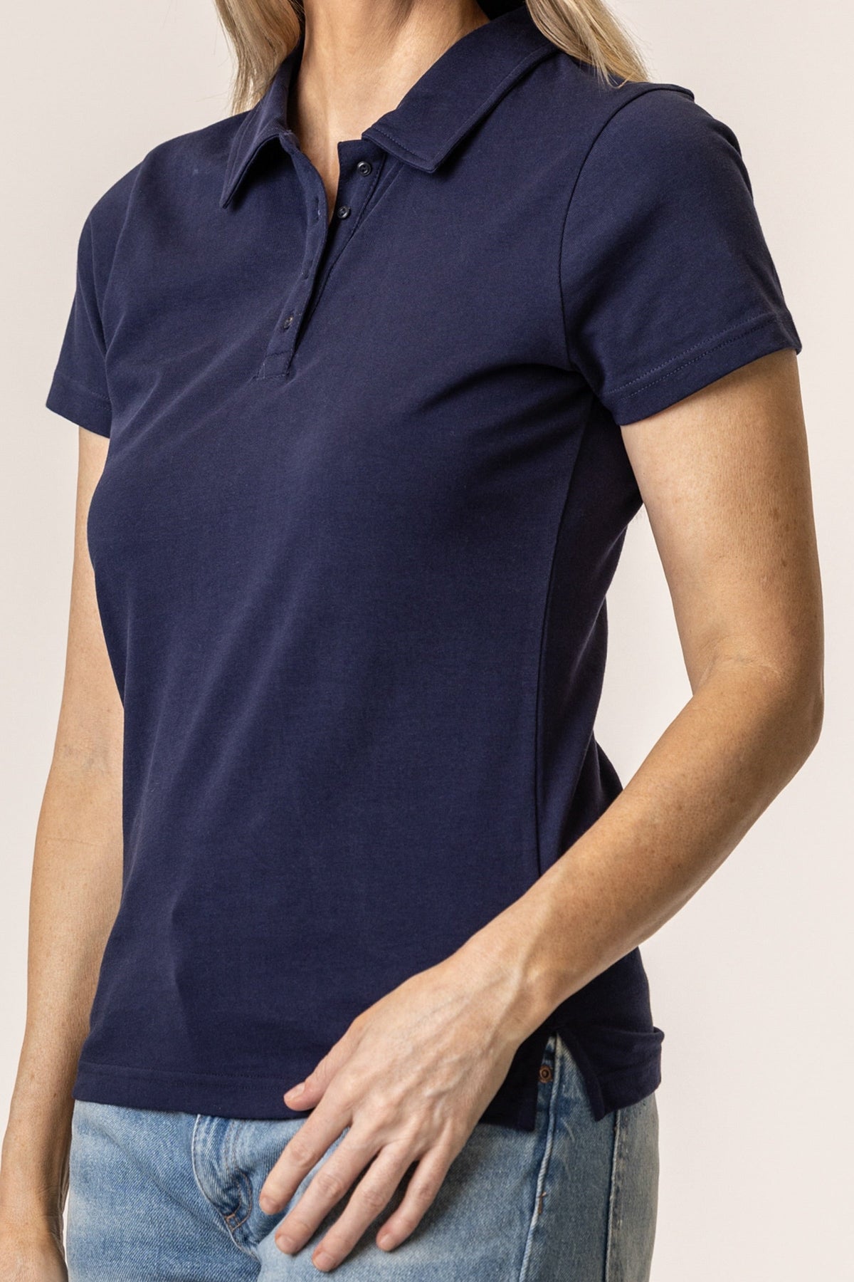 Navy blue polo shirt#color_navy-blue