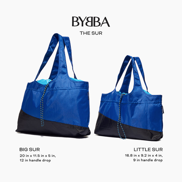 Deep blue travel bags big and small