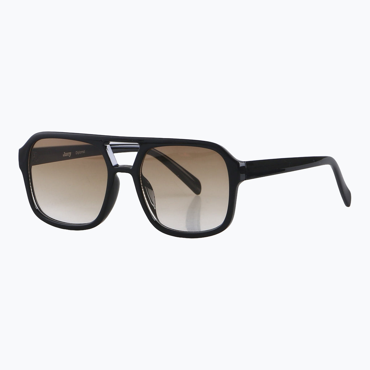 Jaxy Diplomat Aviator sunglasses — side view #Color_Black