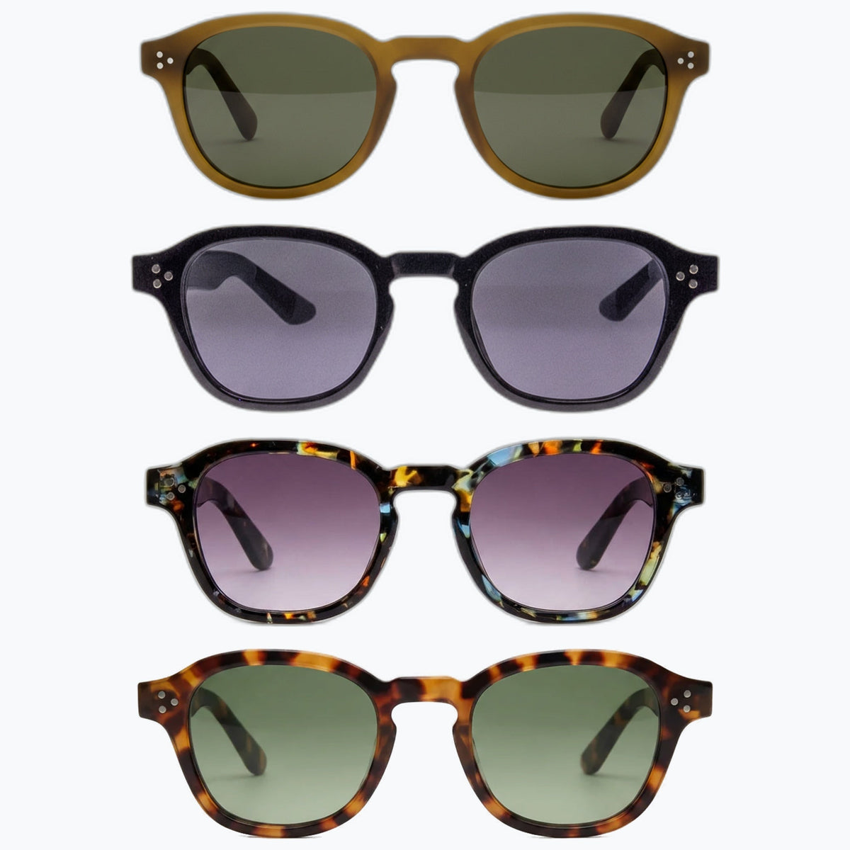 Jaxy Westside — Vintage Round Polarized sunglasses in Antique Tort