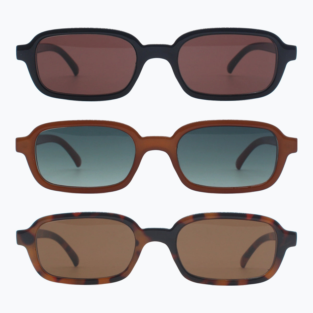 Jaxy Velvet Hour — Classic Rectangle sunglasses in Amber/Teal