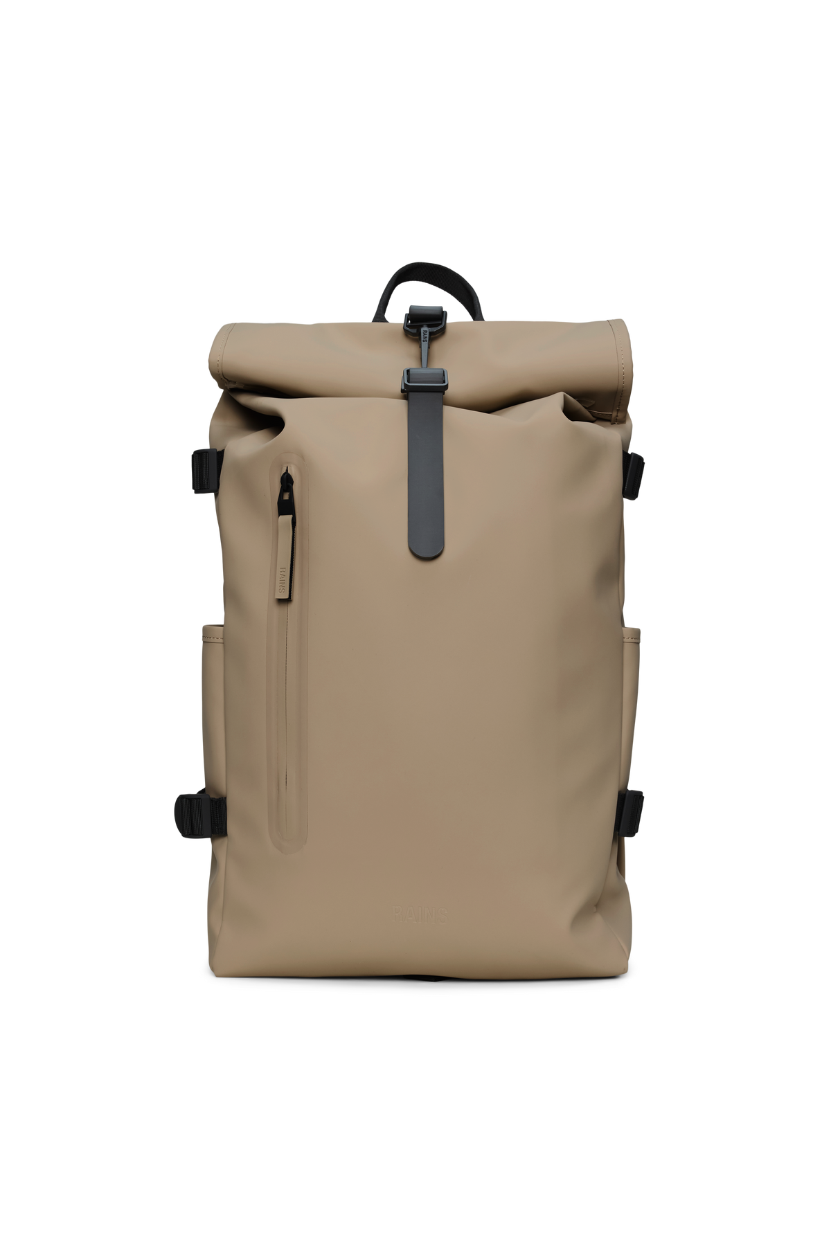 RAINS Rolltop Rucksack Large Beige 23L H63 x D14 x W32 cm Backpack