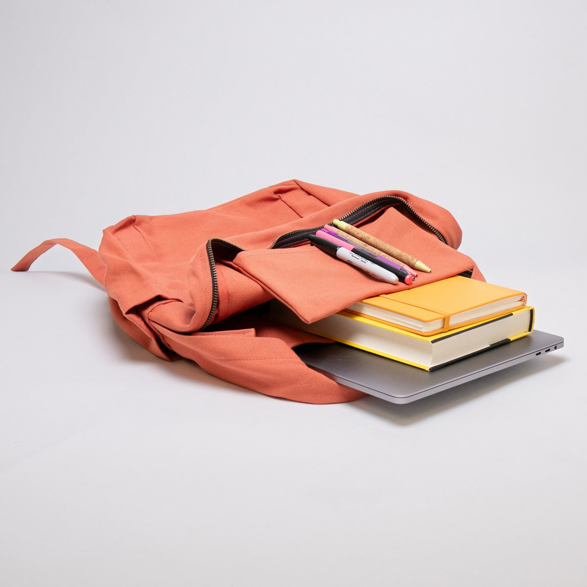 canvas durable backpacks#color_burnt-orange