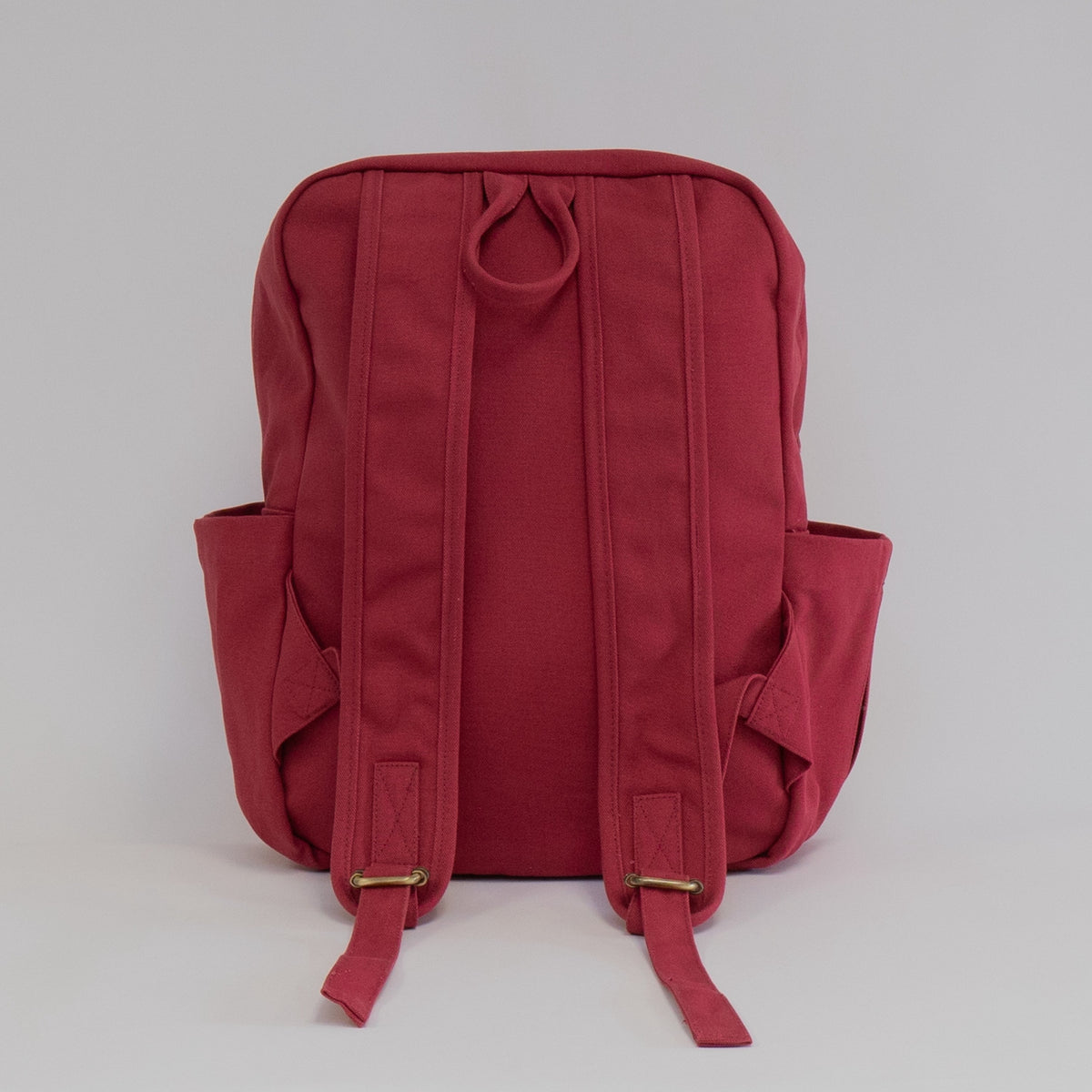 canvas rucksack backpack#color_ruby-red