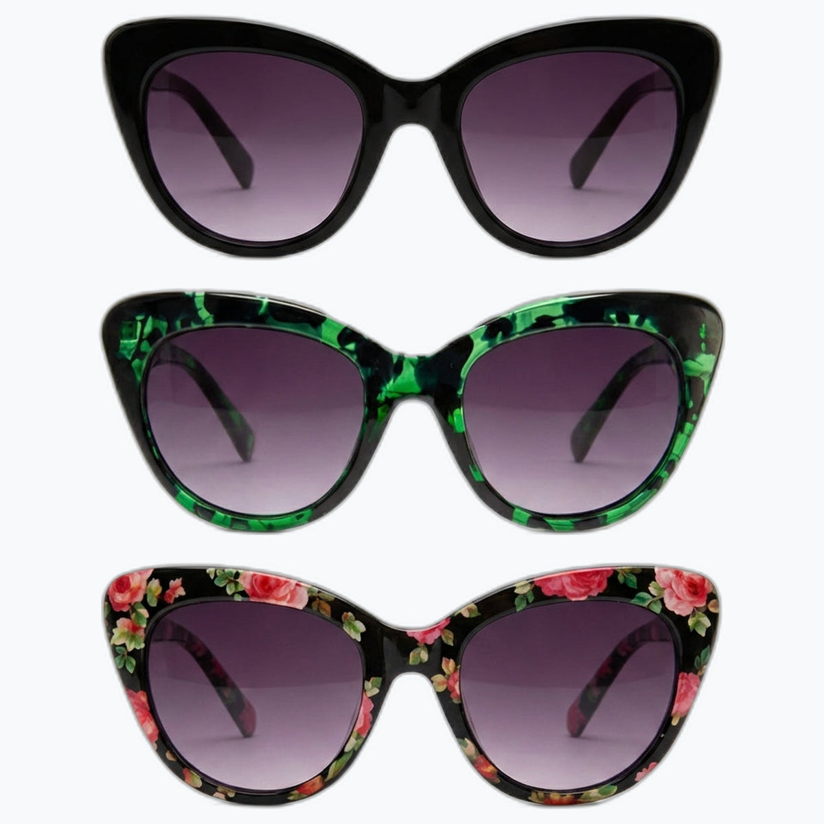 Jaxy Mystique — Retro Cat-eye sunglasses in Black