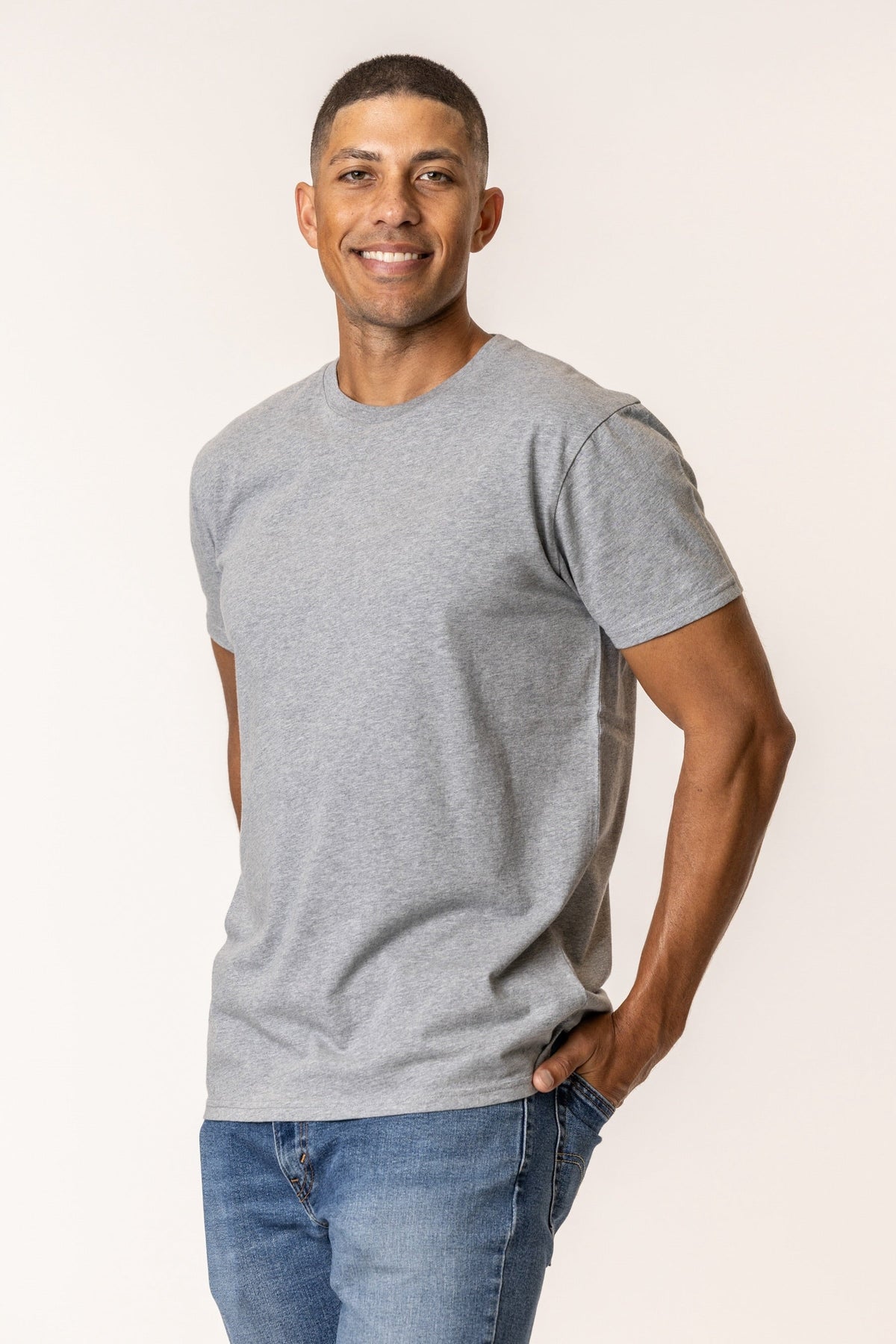 cotton plain tshirt grey#color_heather-grey