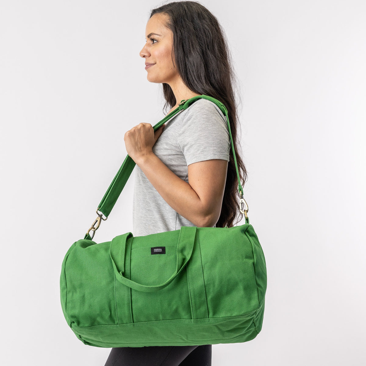 cute womens gym bag#color_moss-green