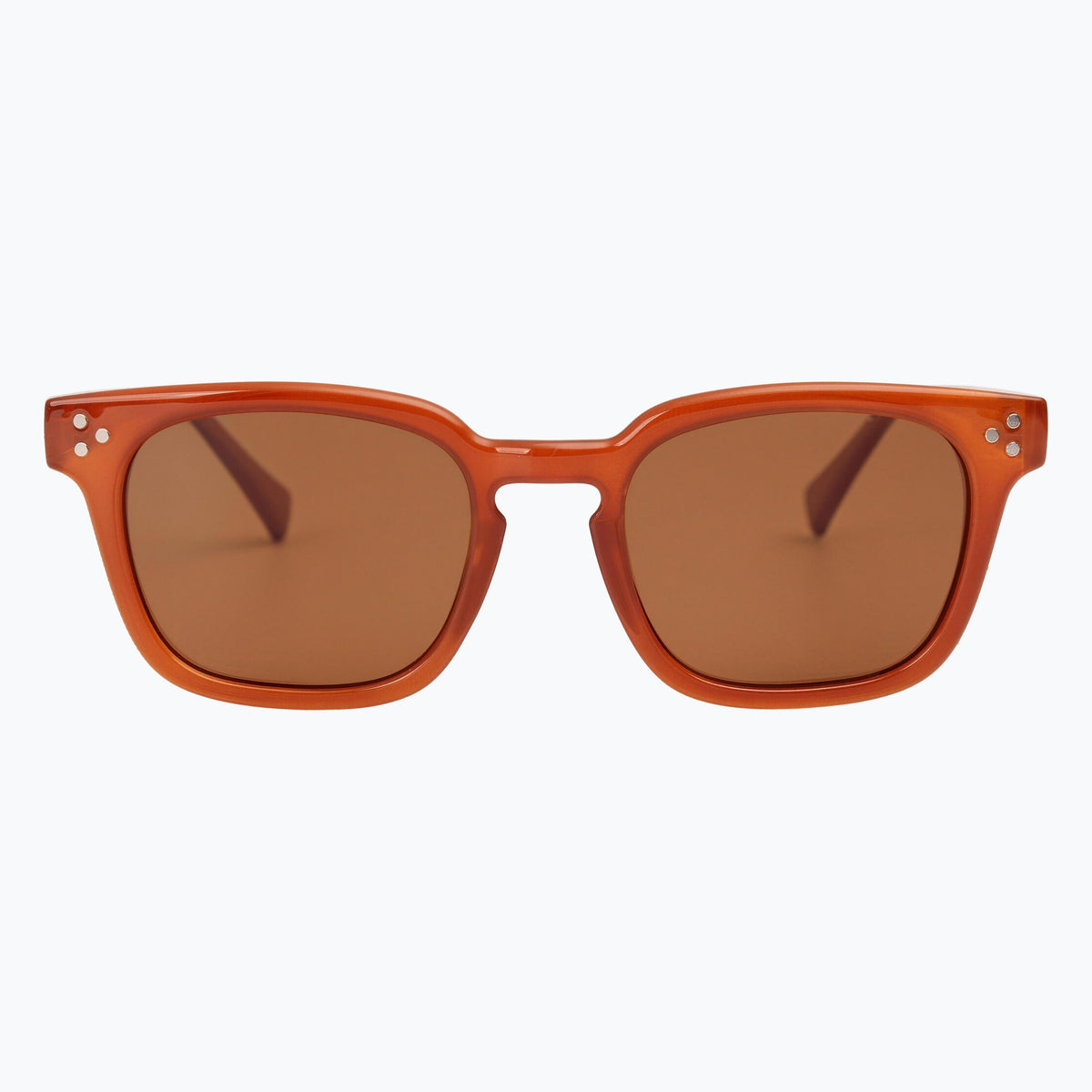 Jaxy Diner in Rust Tort — Square Polarized sunglasses #Color_Rust tort