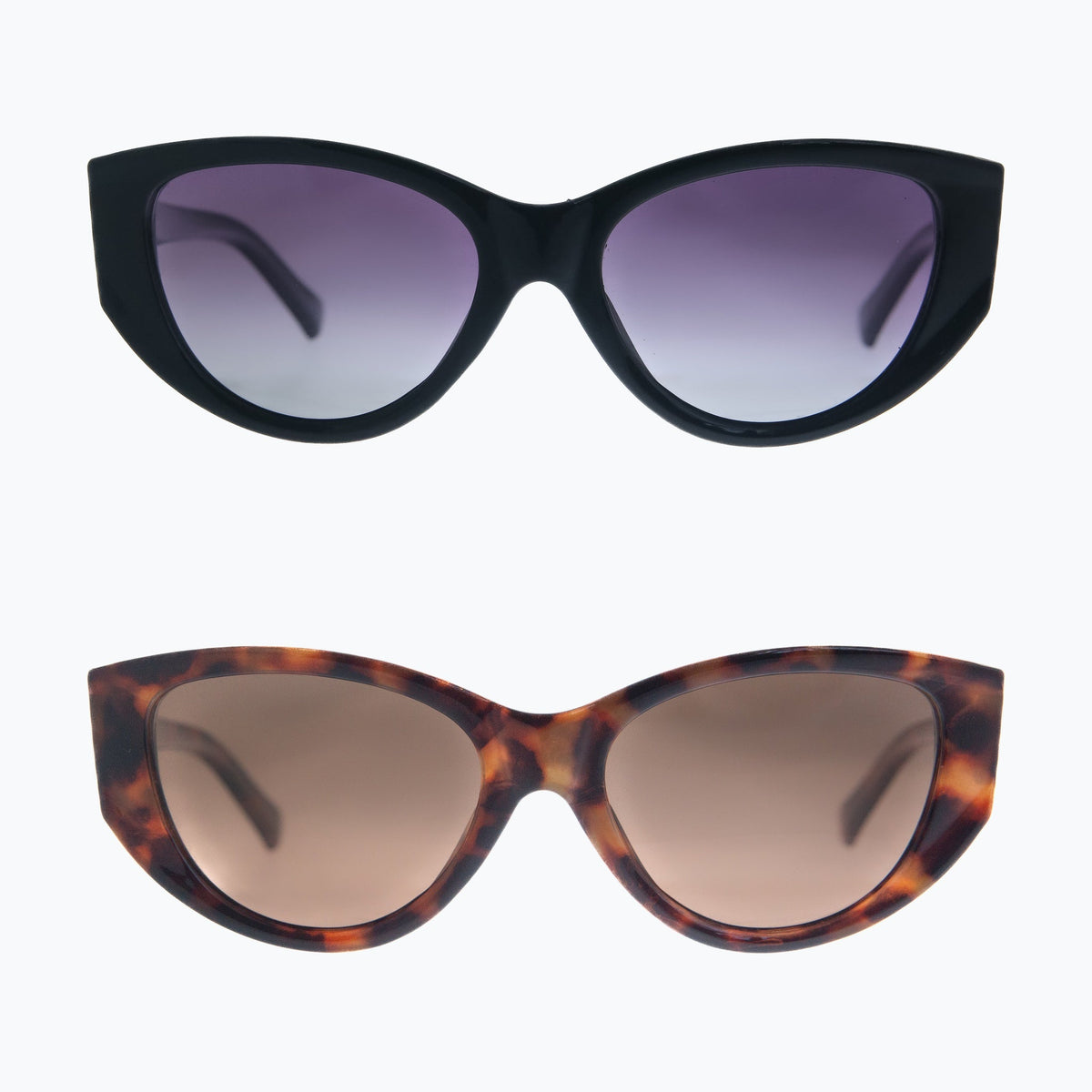 Jaxy Velour — Retro Cat-eye Polarized sunglasses in Black