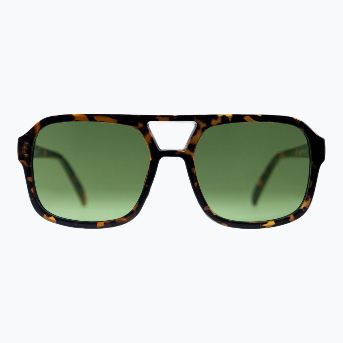 Jaxy Diplomat in Tort/Green — Aviator sunglasses #Color_Tort/Green