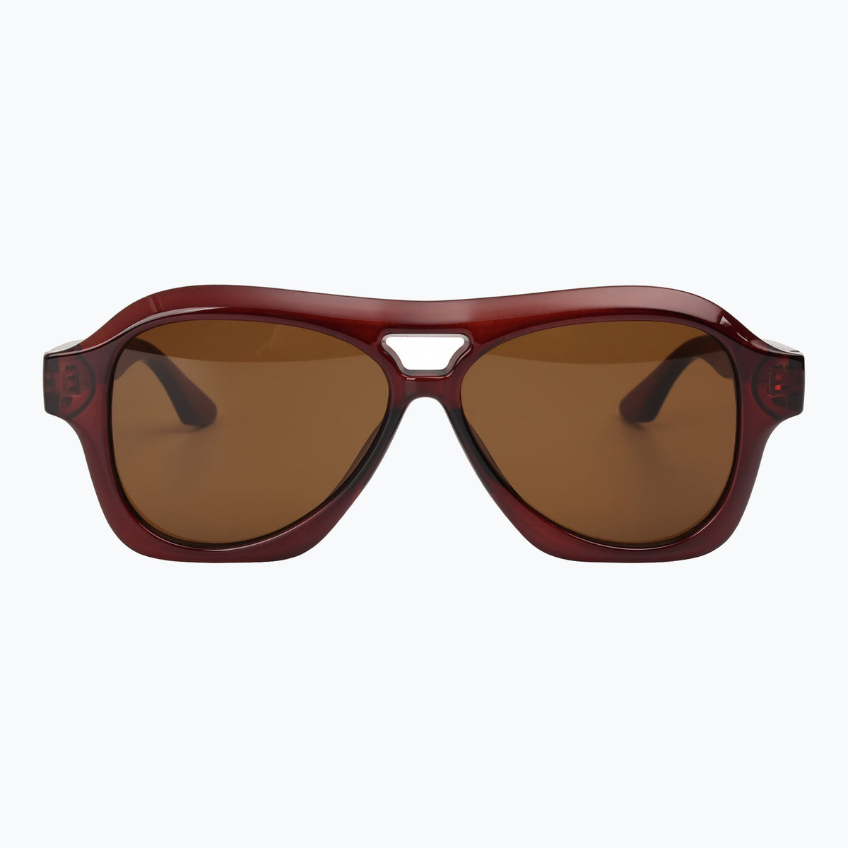 Jaxy Burnout in Brown — Aviator Polarized sunglasses