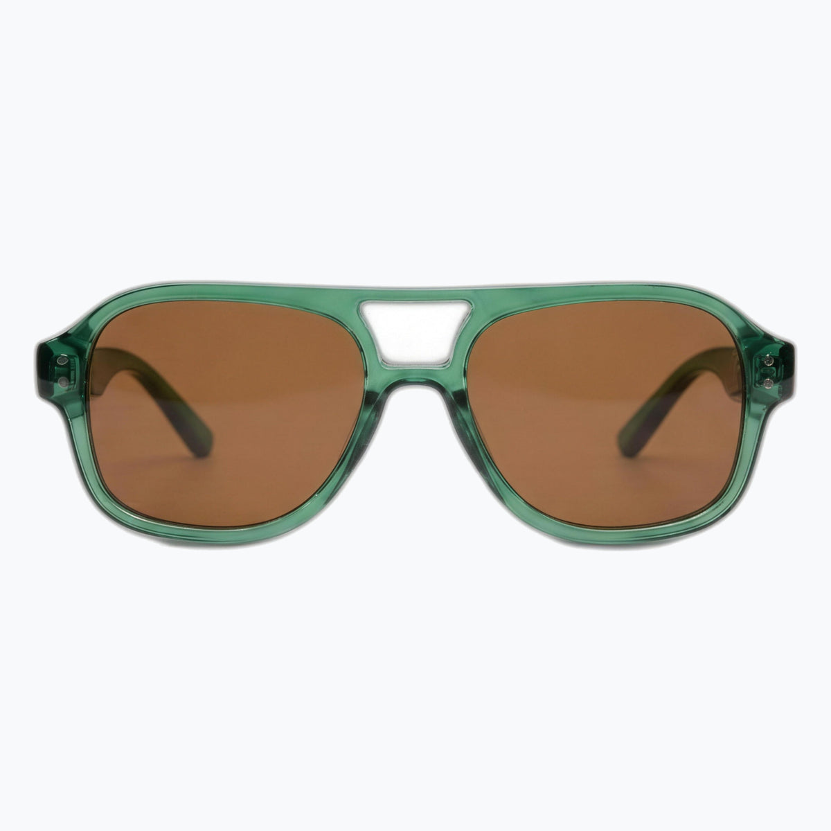Jaxy Captain in Green — Aviator Polarized sunglasses #Color_Green