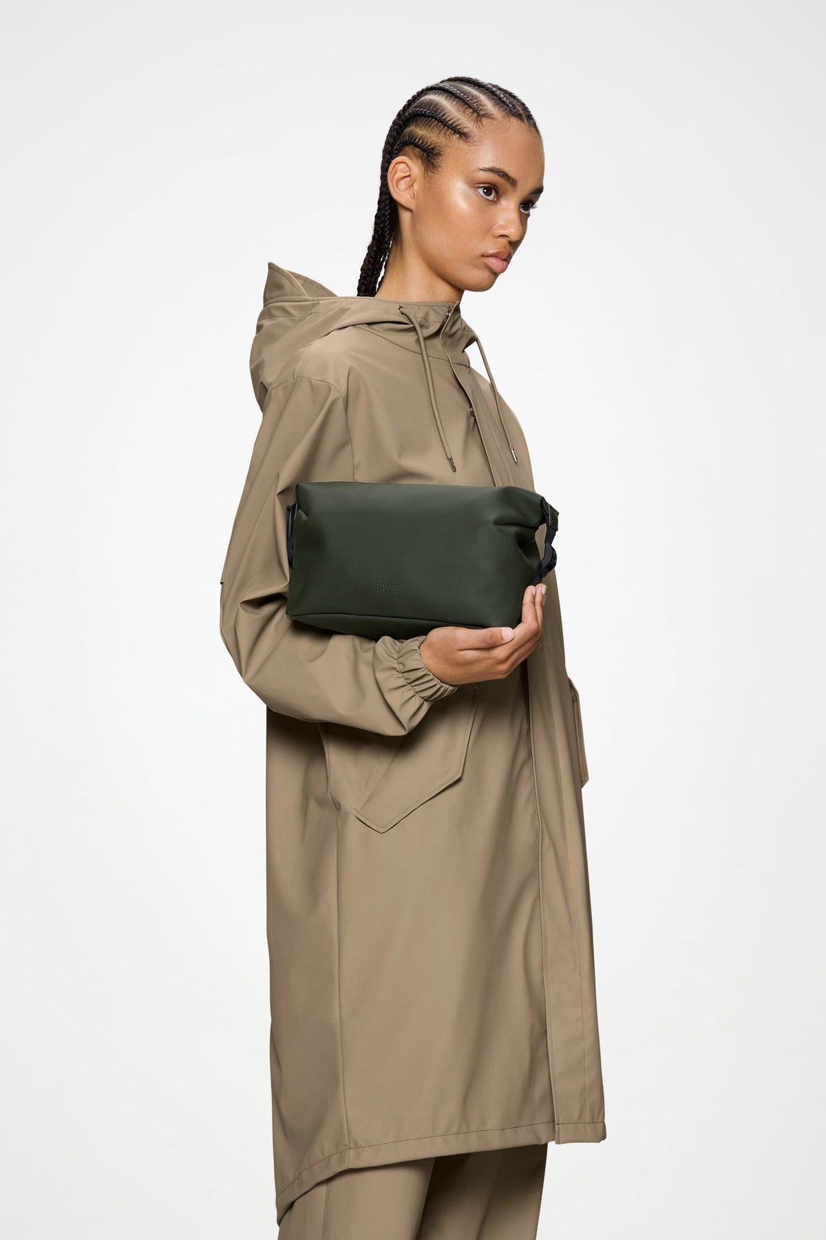 RAINS Hilo Wash Bag Green Wash Bag