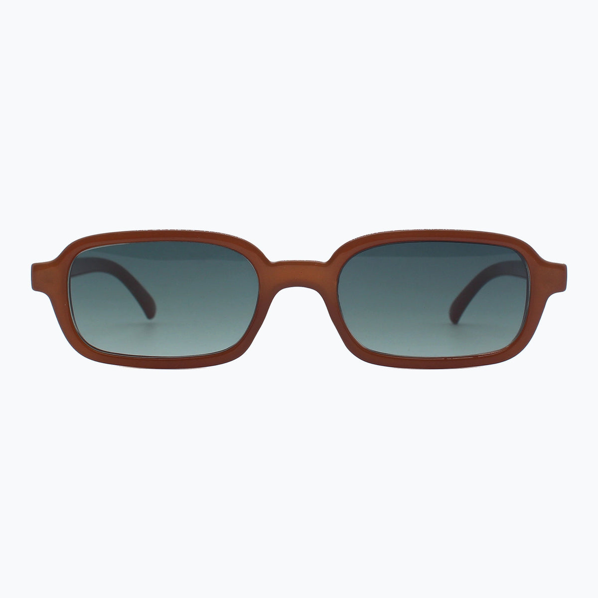 Jaxy Velvet Hour in Amber/Teal — Rectangle sunglasses