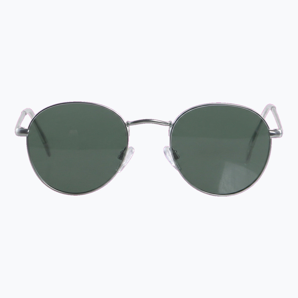 Jaxy Raven in Silver — Round Polarized sunglasses