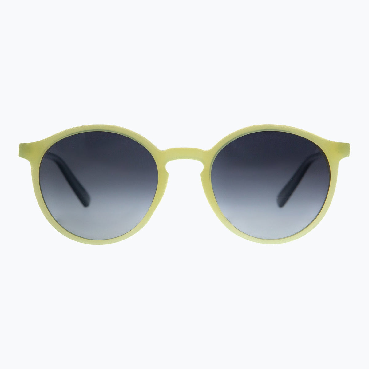 Jaxy Lennon in Green/Black — Round Polarized sunglasses #Color_Green/Black