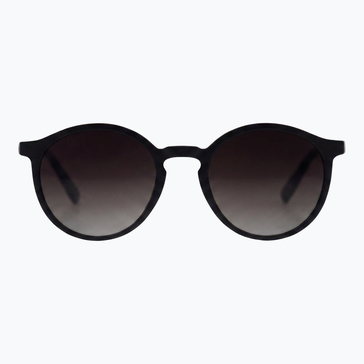 Jaxy Lennon in Black/Tort — Round Polarized sunglasses #Color_Black/Tort
