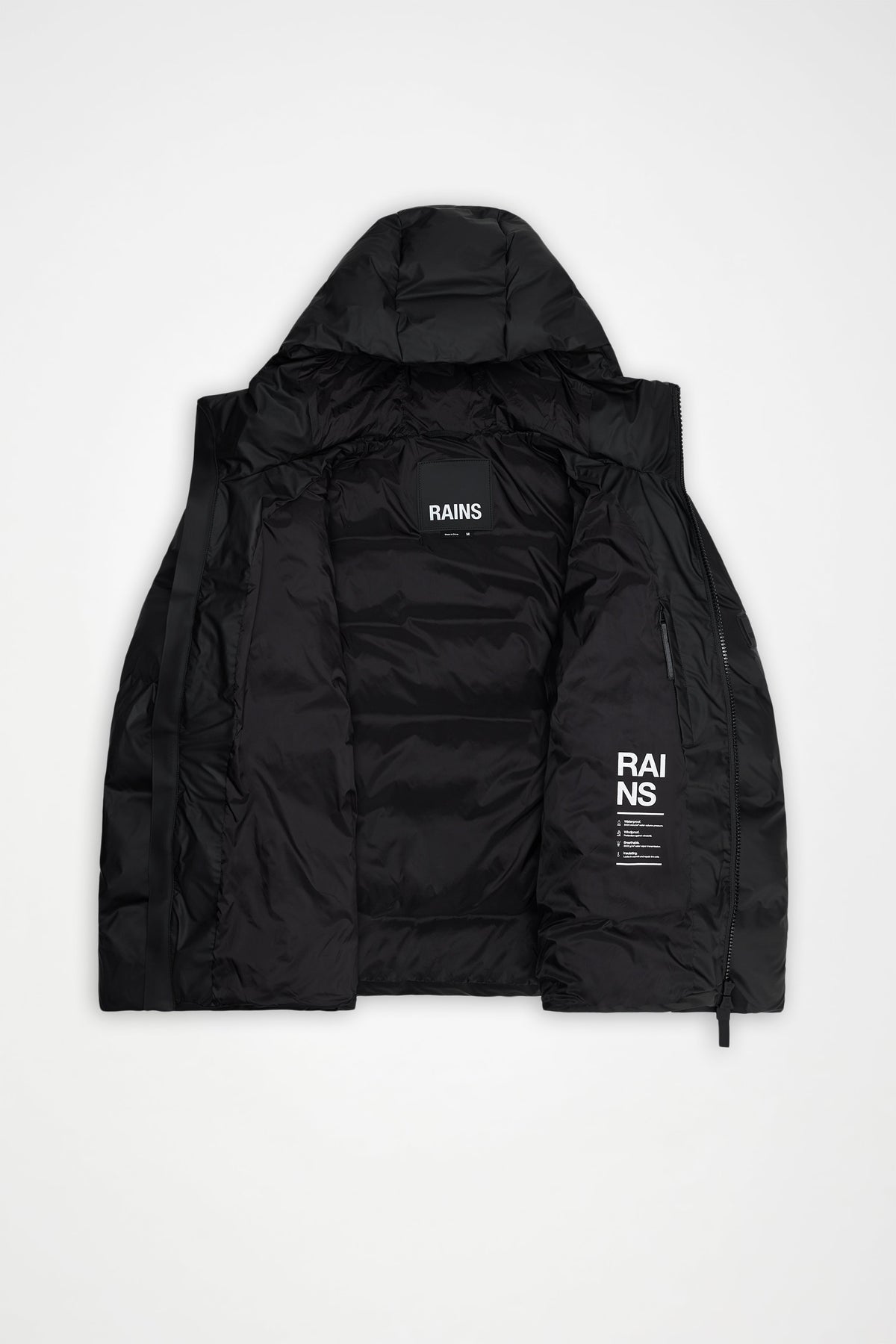 RAINS Alta Puffer Jacket Black Jacket