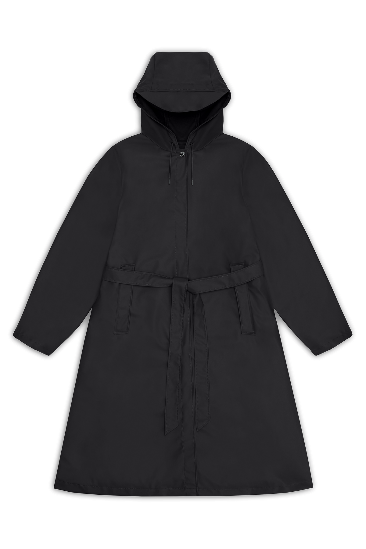 RAINS A-Line Longer W Jacket Black Jacket