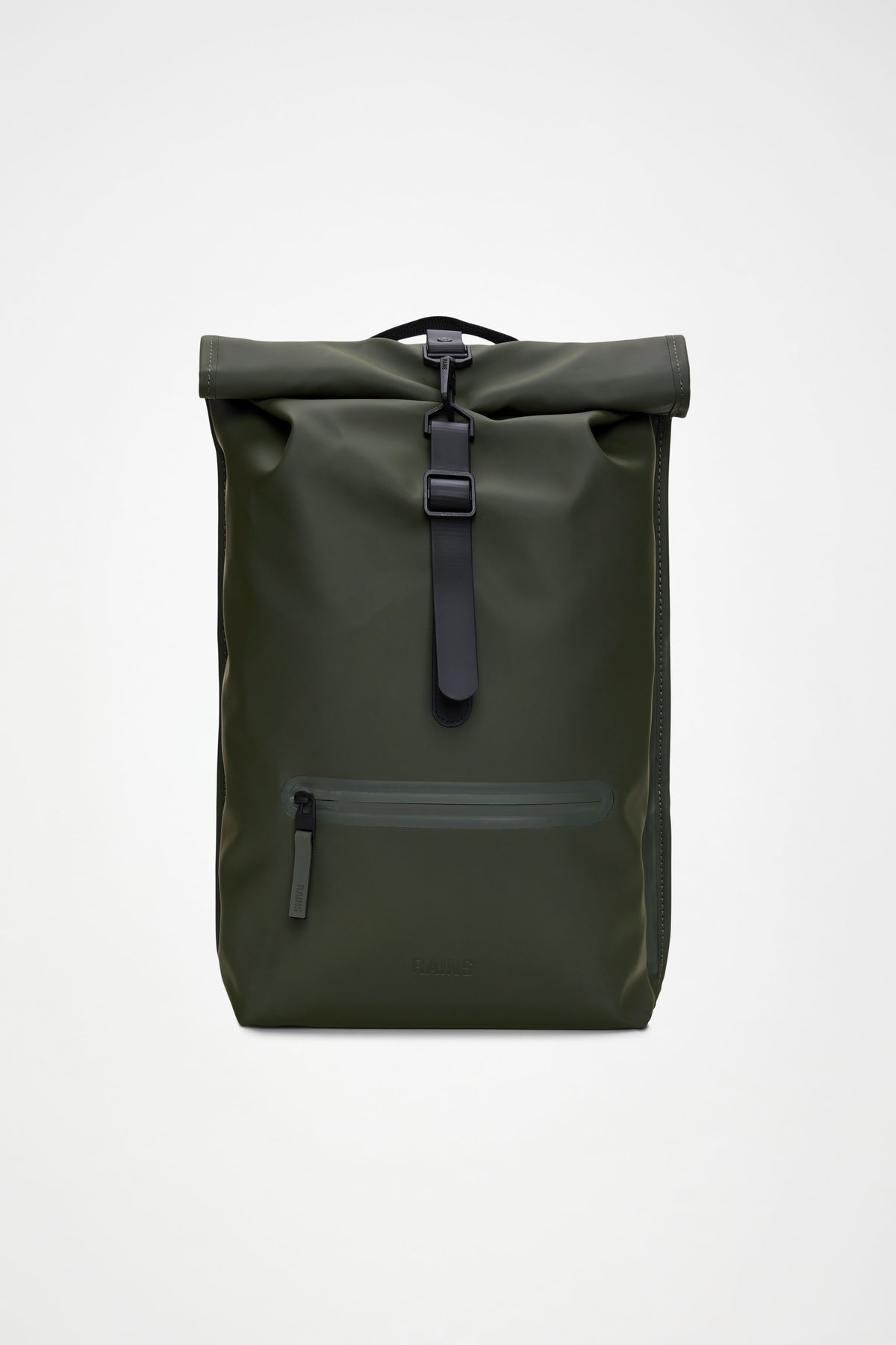 RAINS Rolltop Rucksack Green 17L H60 x D11 x W32 cm Backpack