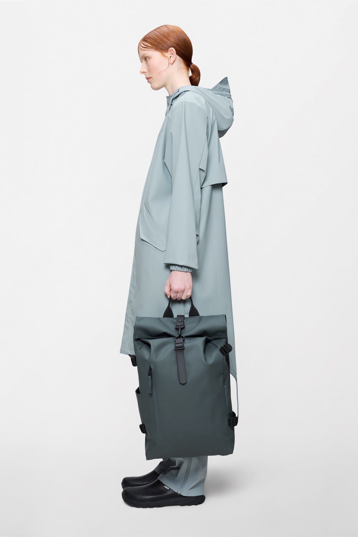 RAINS Rolltop Rucksack Large Dark Grey 23L H63 x D14 x W32 cm Backpack
