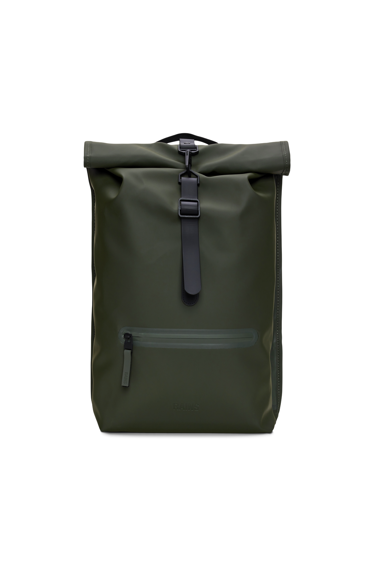 RAINS Rolltop Rucksack Green 17L H60 x D11 x W32 cm Backpack