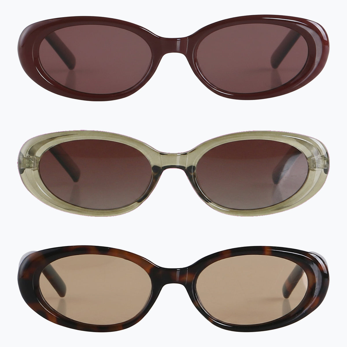 Jaxy Scarlet — Retro Oval Polarized sunglasses in Antique Tort