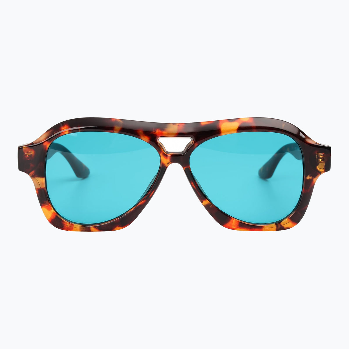 Jaxy Burnout in Tort/Teal — Aviator Polarized sunglasses