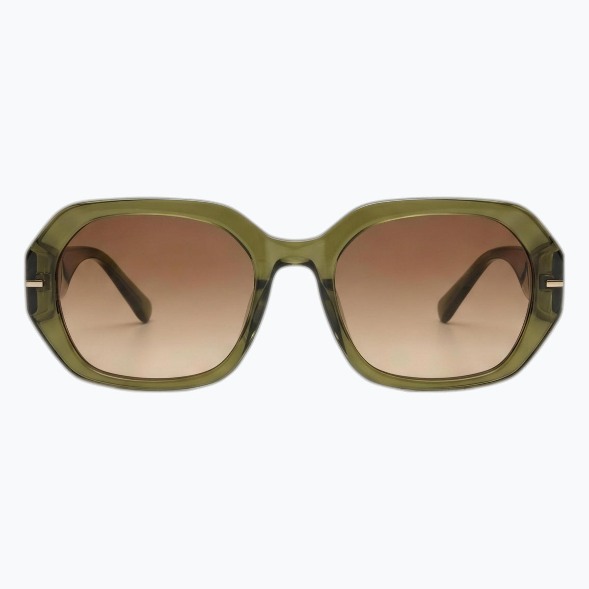 Jaxy The Regent in Green — Square sunglasses #Color_Green