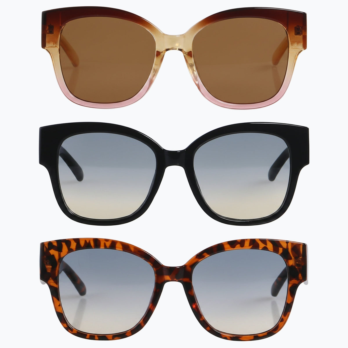 Jaxy Dahlia — Classic Square sunglasses in Amber/Pink