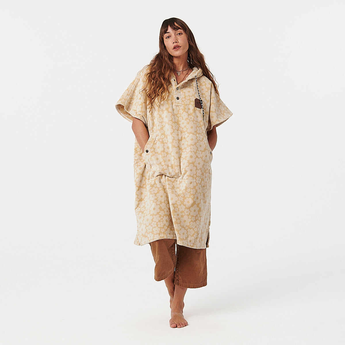 Ginny Extra-Warm Poncho - Sandstone