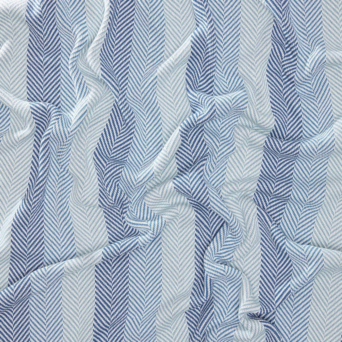 In2Green Eco Throw Cotton Sustainable Knit Striped | Chevron Throw Blanket - Herringbone Hues